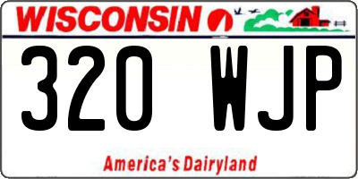 WI license plate 320WJP