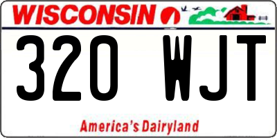 WI license plate 320WJT