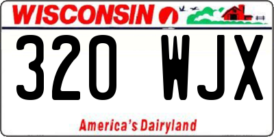 WI license plate 320WJX