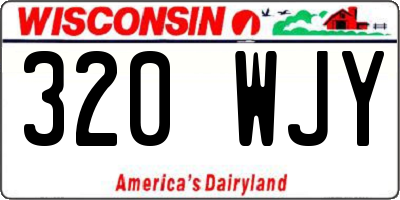 WI license plate 320WJY