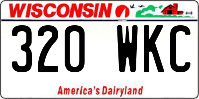 WI license plate 320WKC