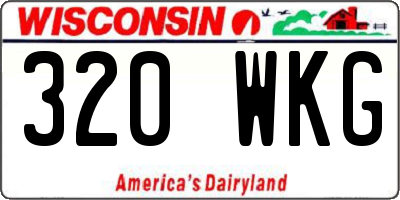 WI license plate 320WKG