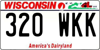 WI license plate 320WKK