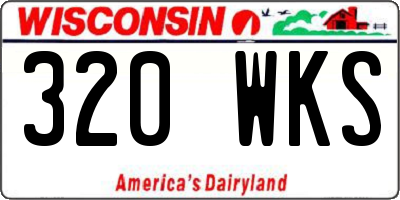 WI license plate 320WKS