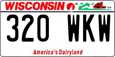 WI license plate 320WKW