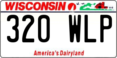 WI license plate 320WLP