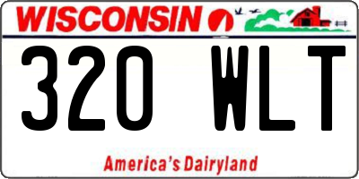WI license plate 320WLT