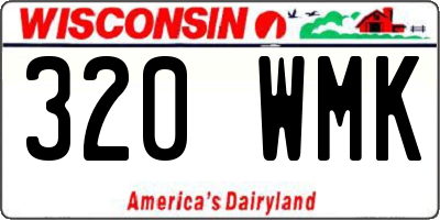 WI license plate 320WMK