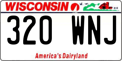 WI license plate 320WNJ