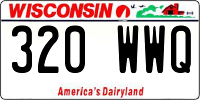 WI license plate 320WWQ