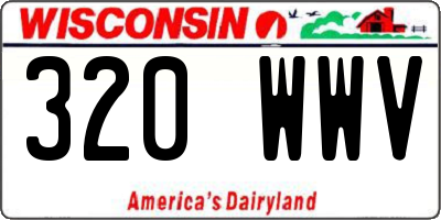 WI license plate 320WWV