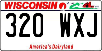WI license plate 320WXJ