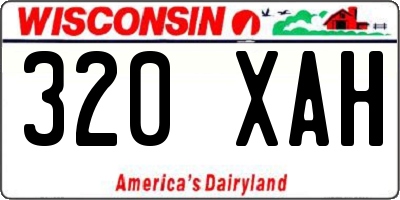 WI license plate 320XAH