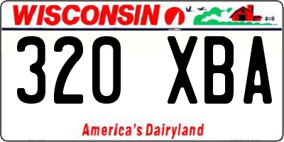 WI license plate 320XBA