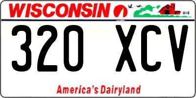 WI license plate 320XCV