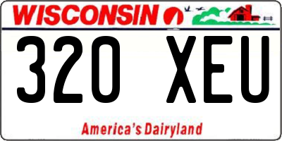 WI license plate 320XEU