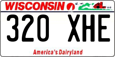 WI license plate 320XHE