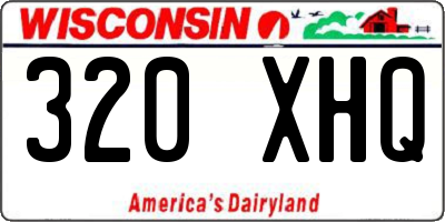 WI license plate 320XHQ