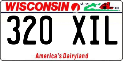WI license plate 320XIL