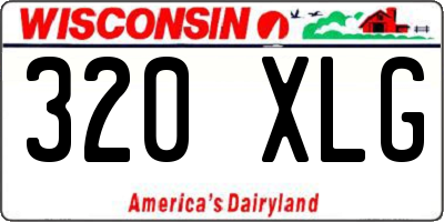 WI license plate 320XLG