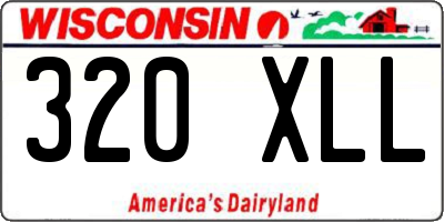 WI license plate 320XLL