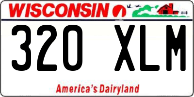 WI license plate 320XLM