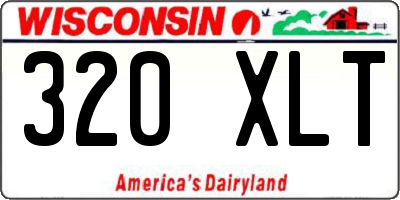 WI license plate 320XLT