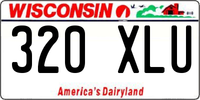 WI license plate 320XLU
