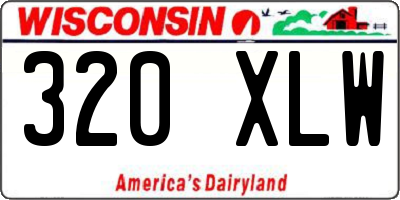 WI license plate 320XLW
