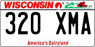 WI license plate 320XMA