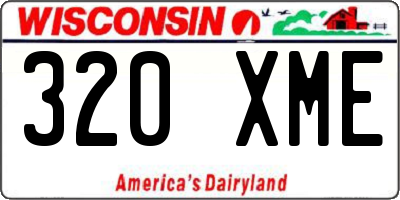 WI license plate 320XME