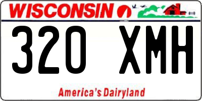 WI license plate 320XMH