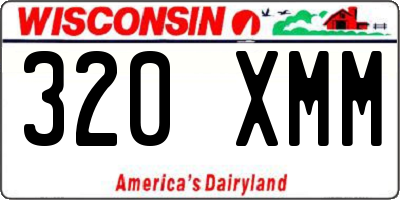 WI license plate 320XMM