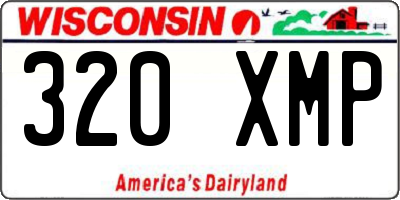 WI license plate 320XMP