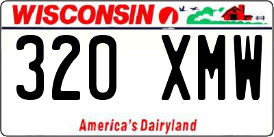 WI license plate 320XMW