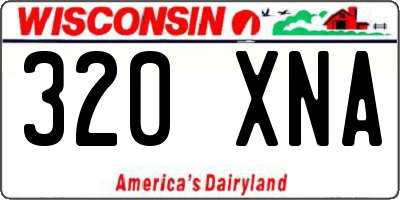 WI license plate 320XNA