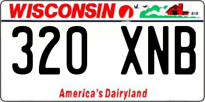 WI license plate 320XNB