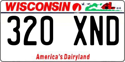 WI license plate 320XND