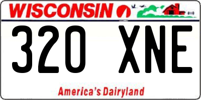 WI license plate 320XNE