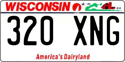 WI license plate 320XNG