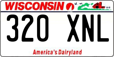 WI license plate 320XNL