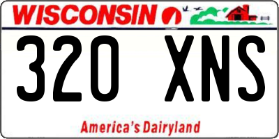 WI license plate 320XNS