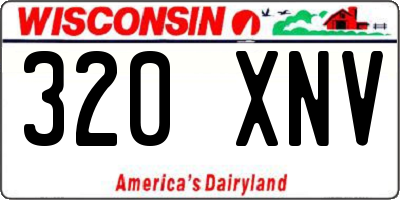 WI license plate 320XNV