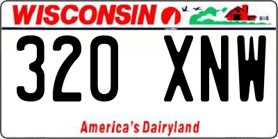 WI license plate 320XNW