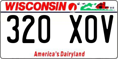WI license plate 320XOV