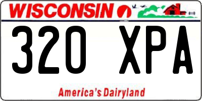 WI license plate 320XPA