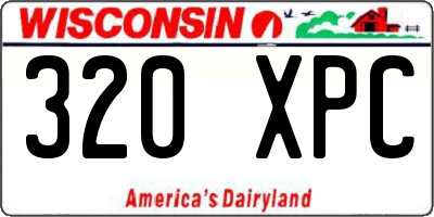 WI license plate 320XPC