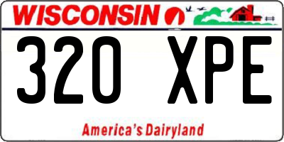 WI license plate 320XPE