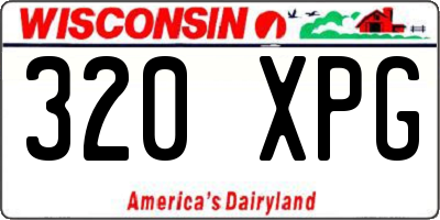 WI license plate 320XPG