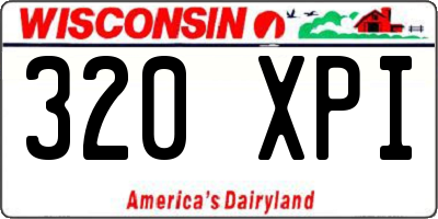 WI license plate 320XPI